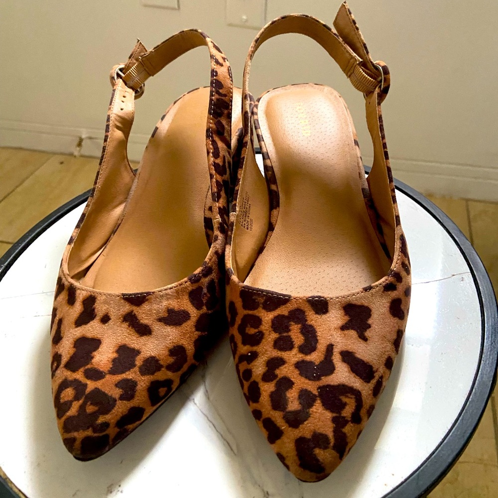 Torrid Cheeta print wedged heels